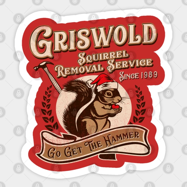 Griswold Squirrel Removal Service Sticker by Alema Art